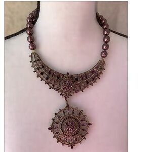 Heidi Daus Purple Swarovski crystal necklace